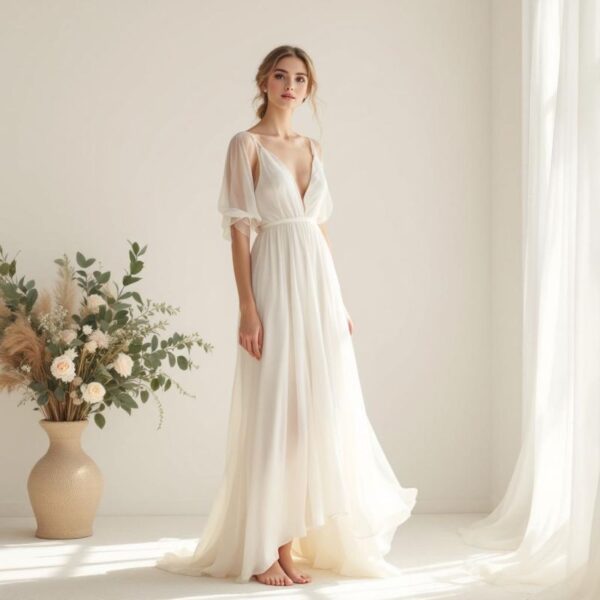 Beach wedding dress occasion at London Bride, South London