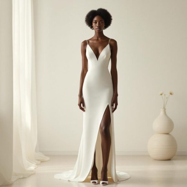 Sheath wedding dress style at London Bride, South London